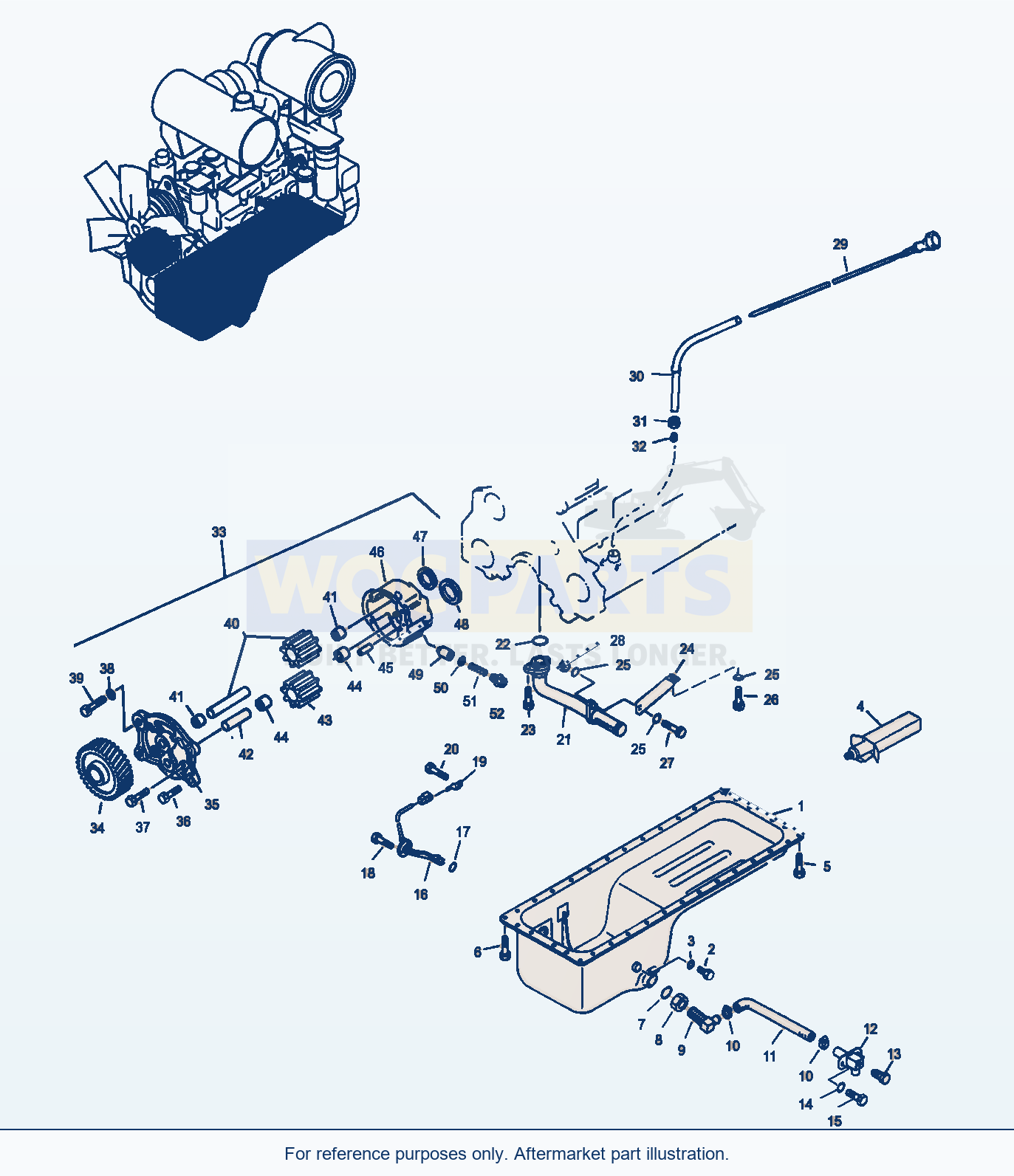 Komatsu WA470-5 Engine Lubrication (Gj2K2655) parts diagram