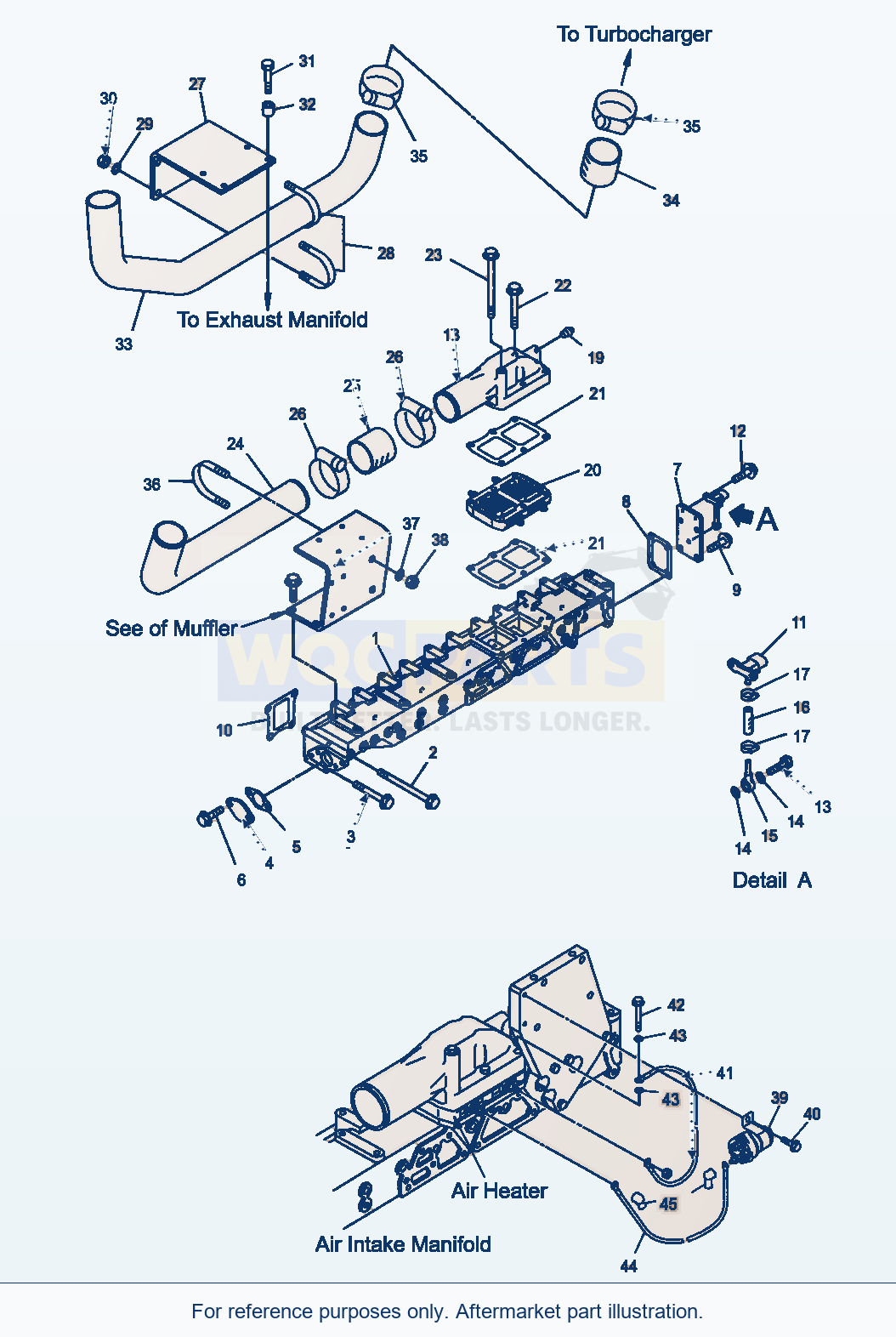 Komatsu WA470-5 Intake Manifold, Turbocharger (Gj2K2665) parts diagram