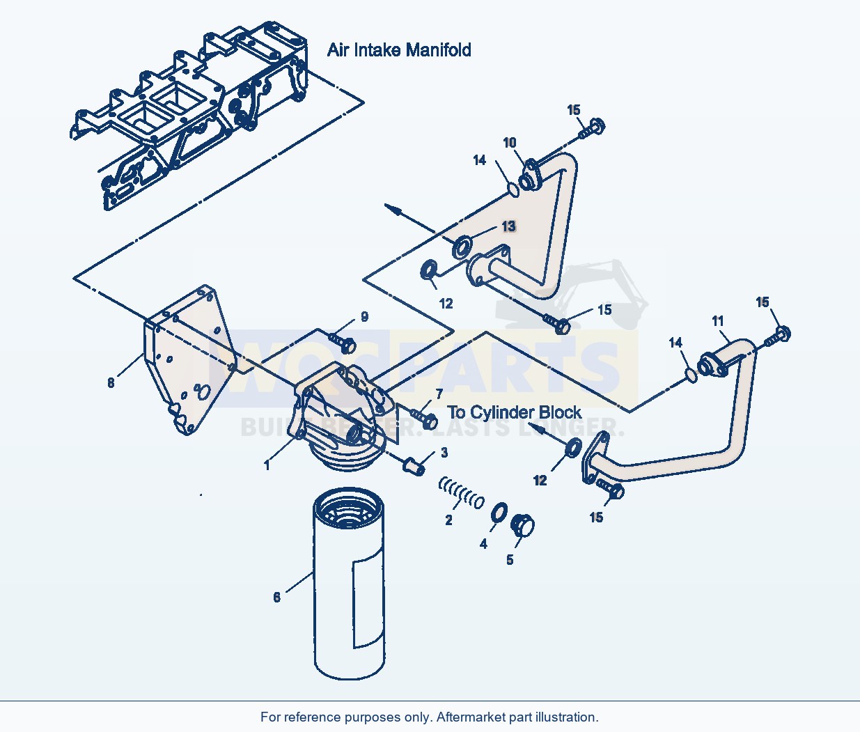 Komatsu WA470-5 Oil Filter (Gj2K2656) parts diagram