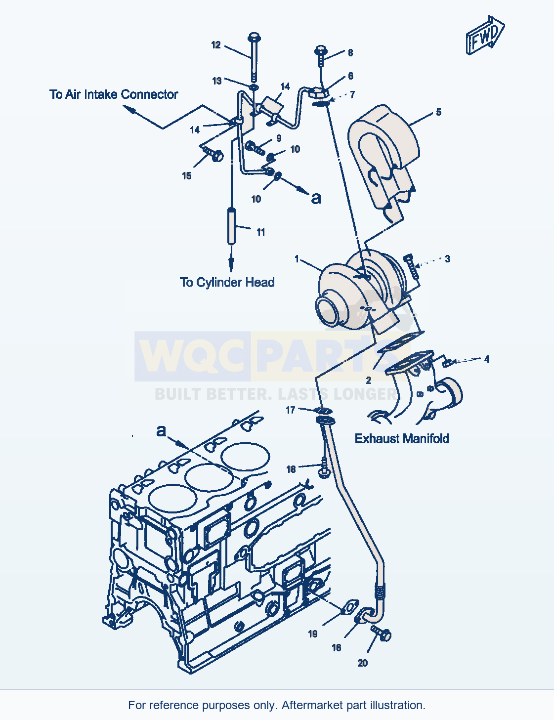 Komatsu WA470-5 Turbocharger (Gj2K2666) parts diagram