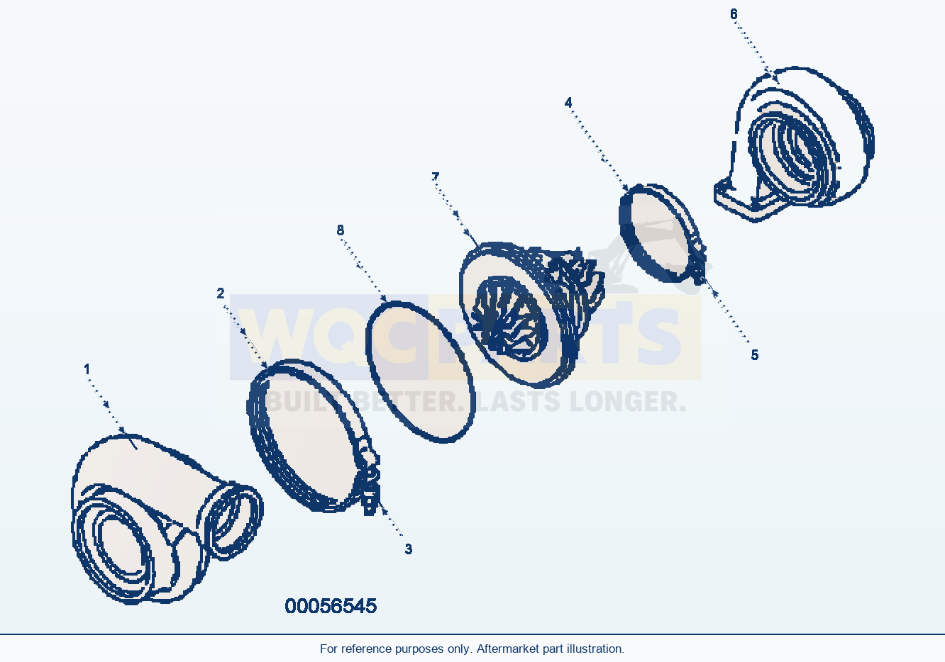 Komatsu WA470-5 Turbocharger (Inner Parts) parts diagram