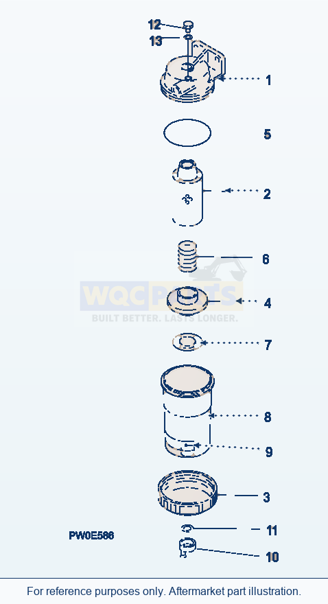 Komatsu WA470-5 Water Seperator parts diagram