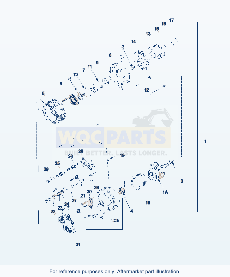 Komatsu WA470-5 Alternator (Gj2K3007) parts diagram