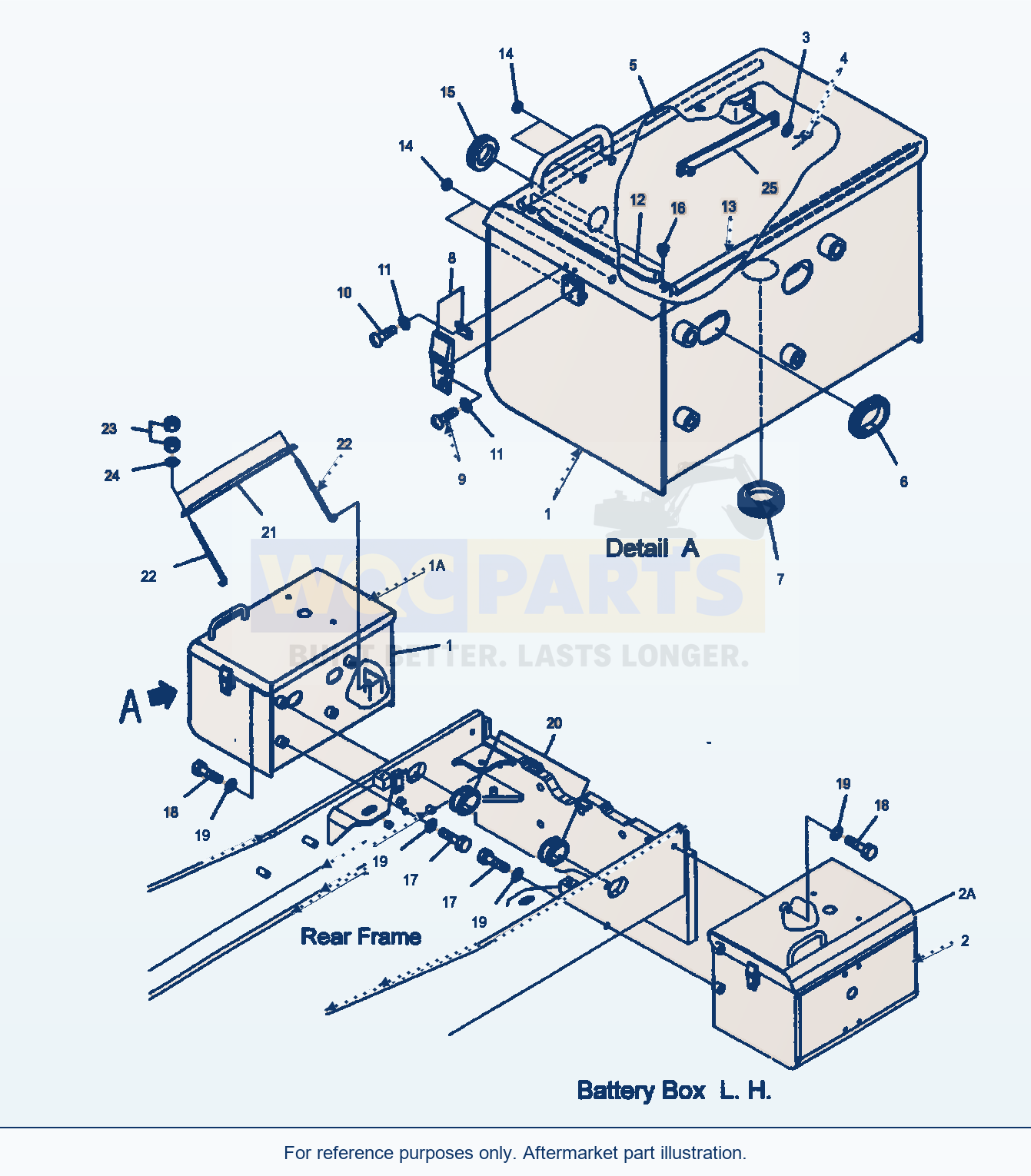 Komatsu WA470-5 Battery (Gj2K2690) parts diagram
