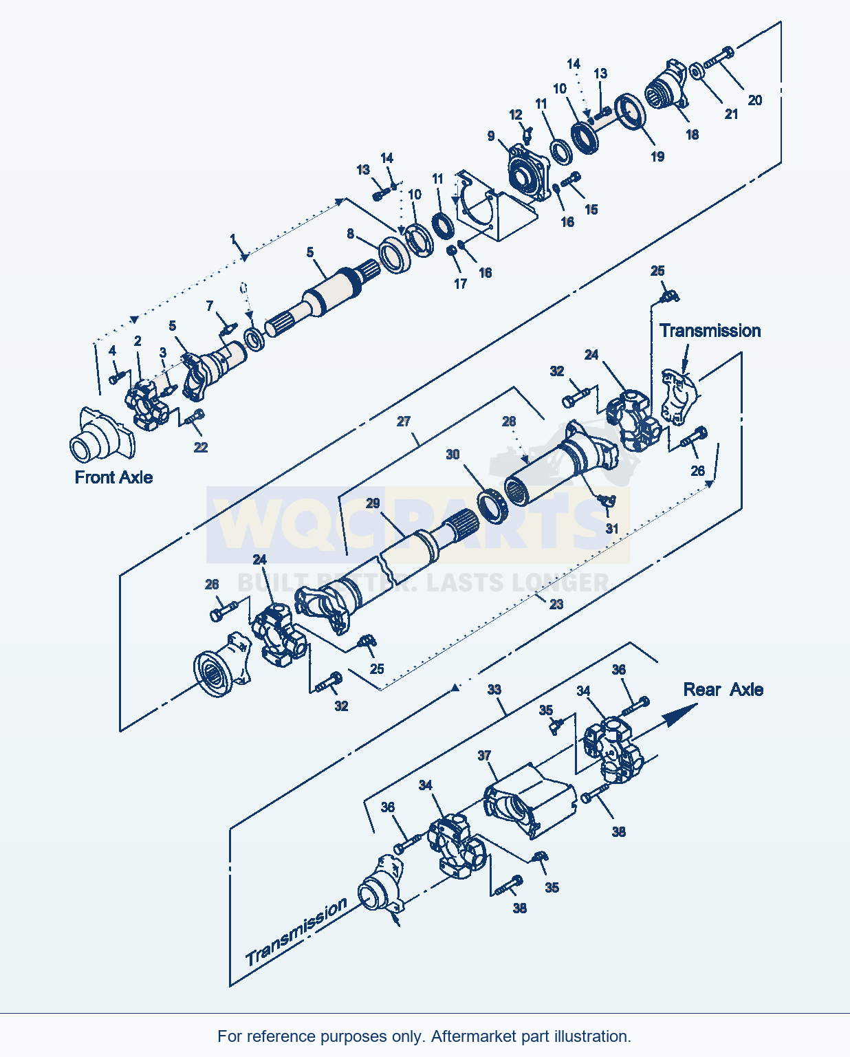 Komatsu WA470-5 Universal Joint (Gj2K2693) parts diagram