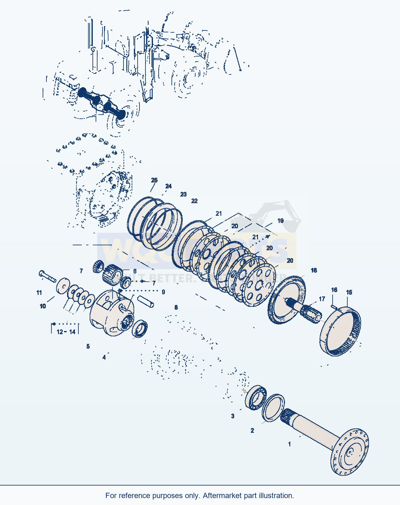 Komatsu WA470-5 Brake (Gj2K2602) parts diagram