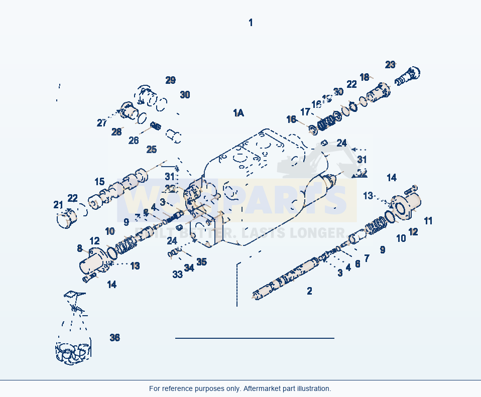 Komatsu WA470-5 Priority Valve (Gj2K2964) parts diagram