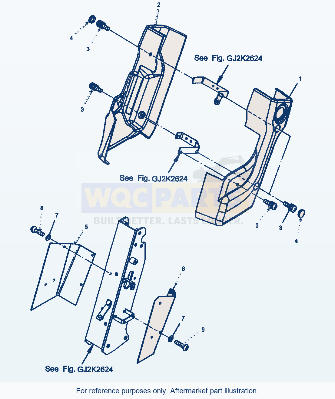 Komatsu WA470-5 Steering Column (Gj2K2625) parts diagram