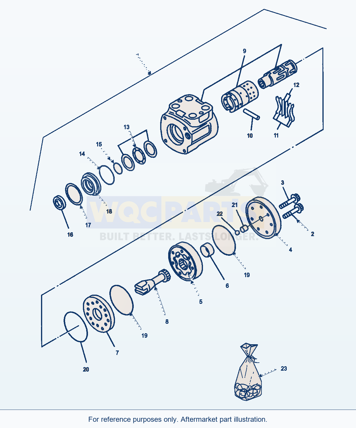 Komatsu WA470-5 Steering Unit (Gj2K2626) parts diagram