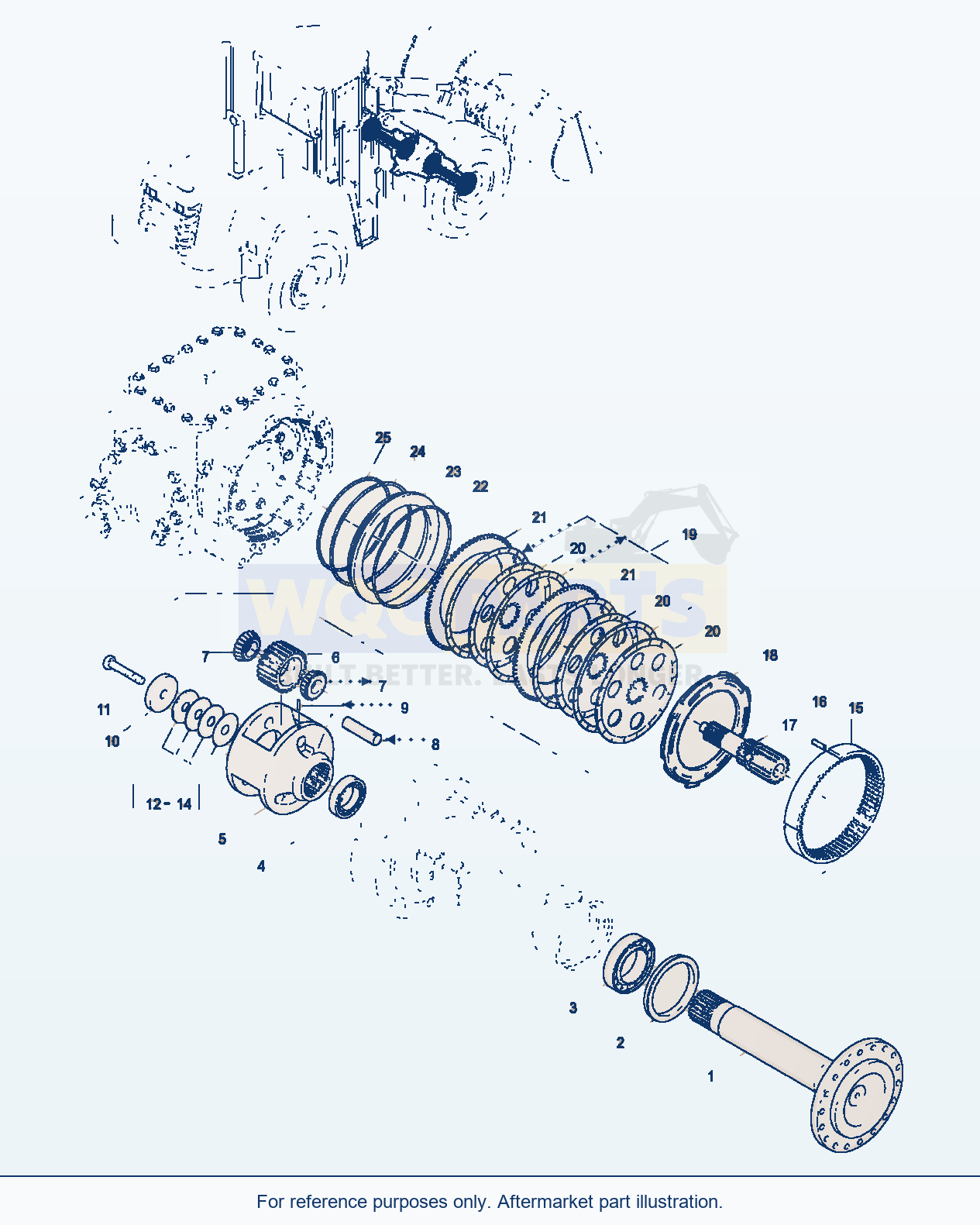 Komatsu WA470-5 Brake (Gj2K2596) parts diagram