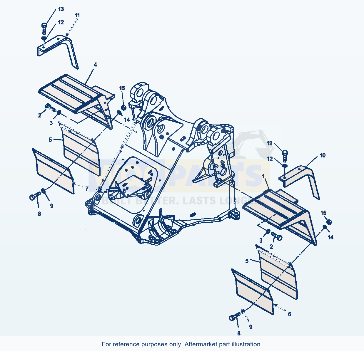 Komatsu WA470-5 Fender, Front (Gj2K2718) parts diagram