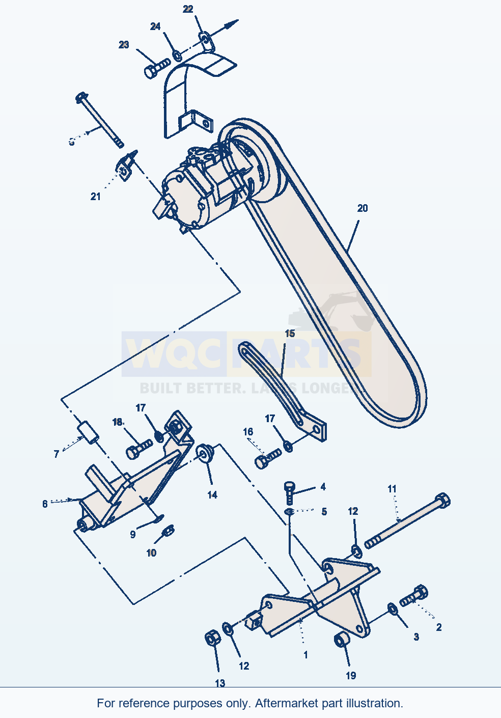 Komatsu WA470-5 Air Conditioner (Gj2K2910) parts diagram