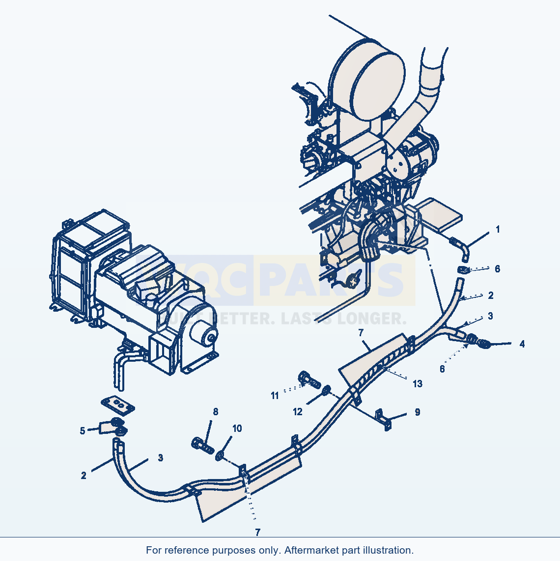 Komatsu WA470-5 Heater (Gj2K2909) parts diagram