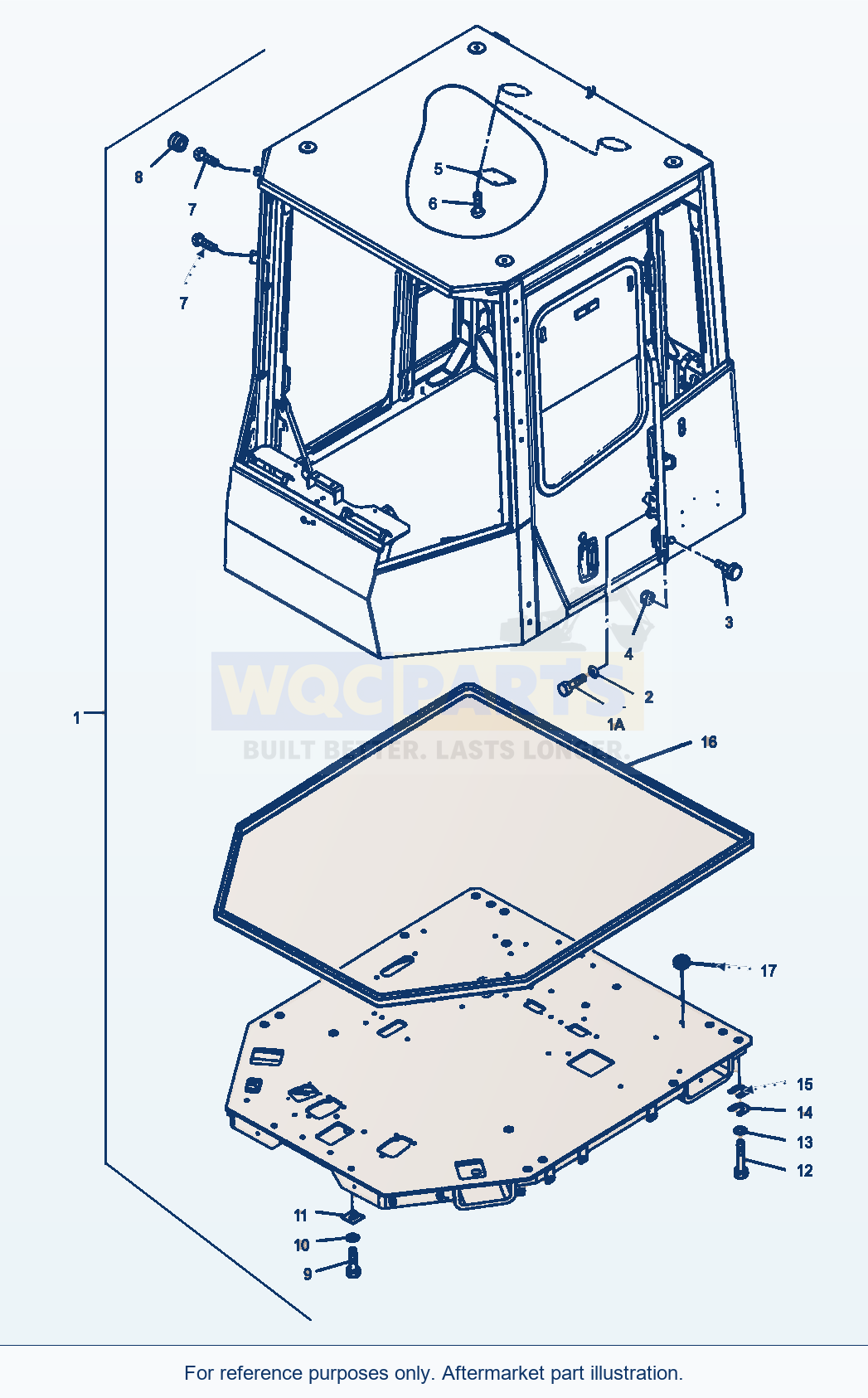 Komatsu WA470-5 Safety Cabin (Gj2K2889) parts diagram