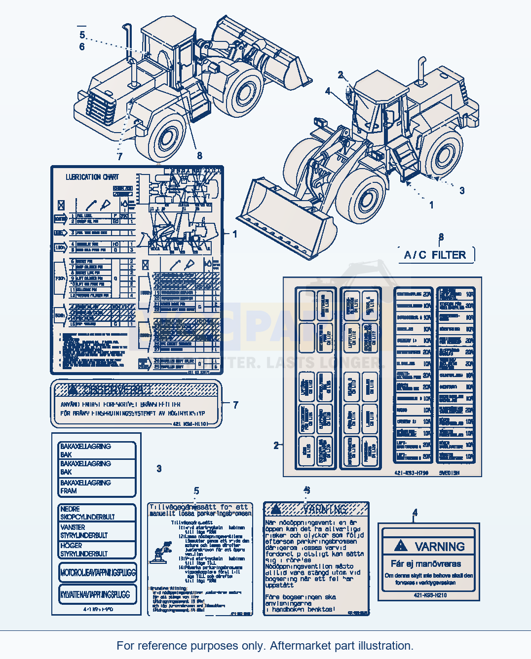 Komatsu WA470-5 Decals, Swedish (Gj2K2975) parts diagram