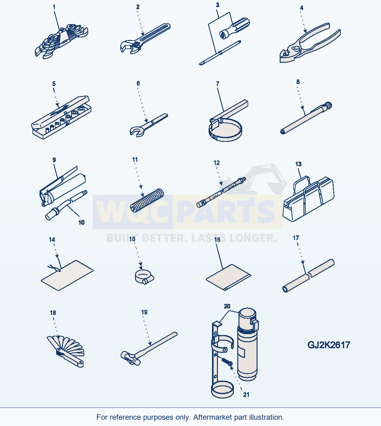 Komatsu WA470-5 Tools And Accessory (Gj2K2617) parts diagram