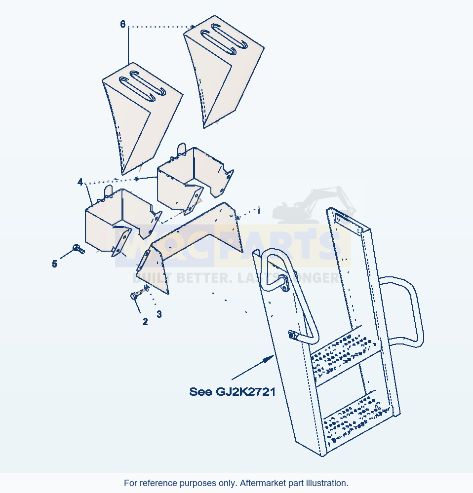 Komatsu WA470-5 Wedge And Attachement (Gj2K2965) parts diagram