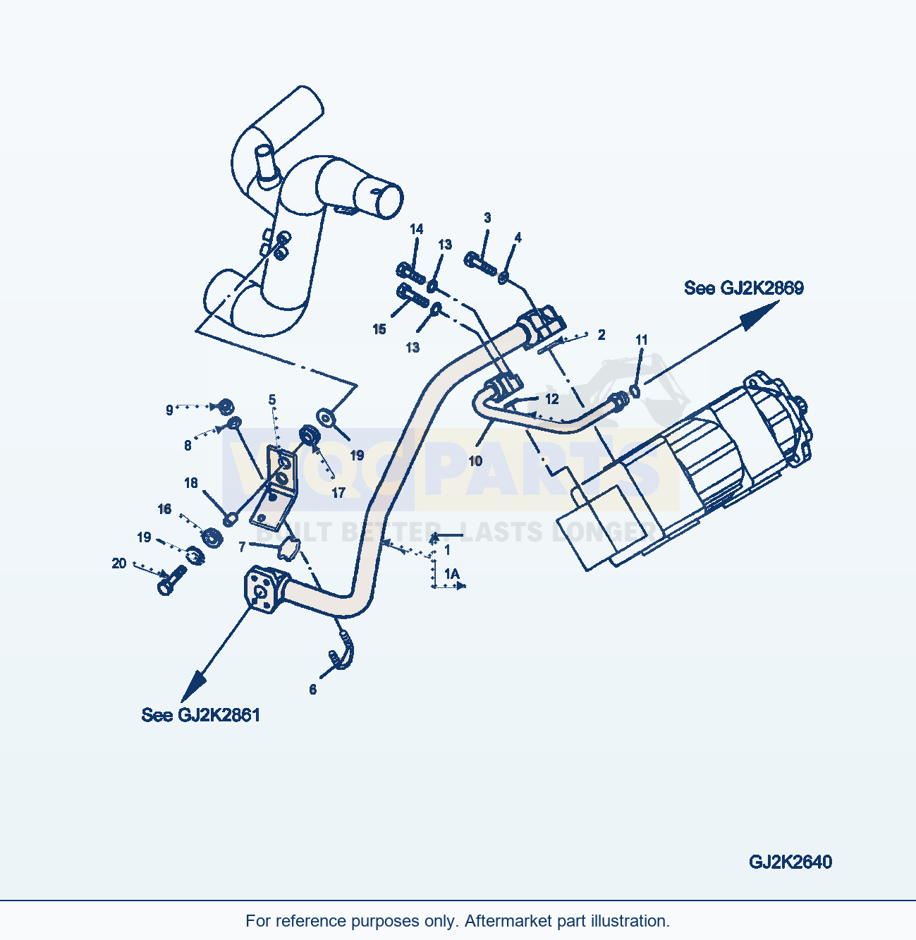 Komatsu WA470-5 Hydraulic Pump (Hydraulic Line) (Gj2K2640) parts diagram