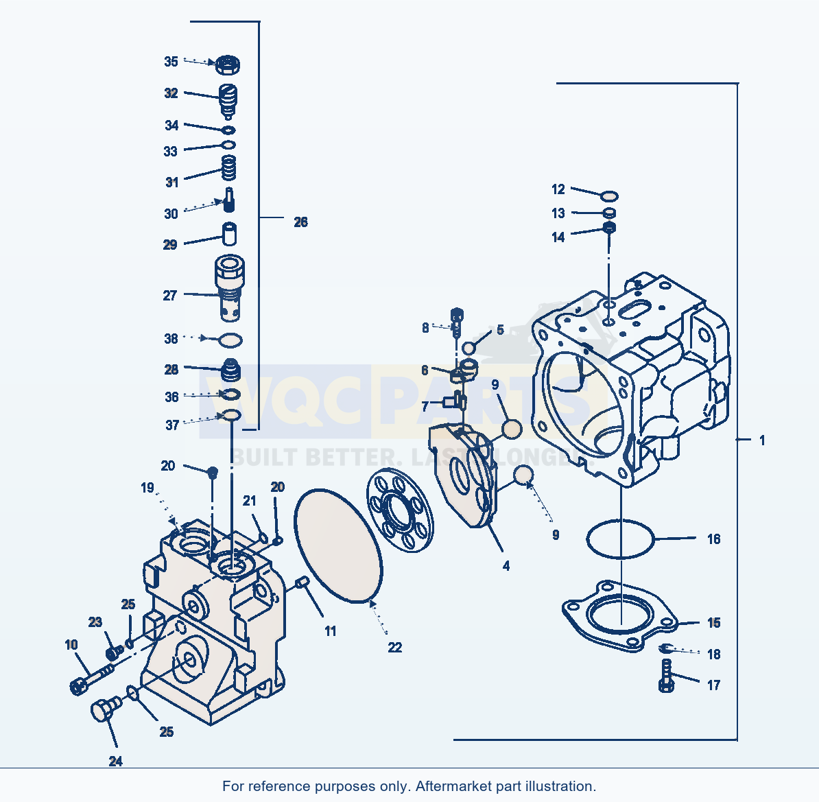 Komatsu WA470-5 Pumps For Hydraulic System (Gj2K2603) parts diagram