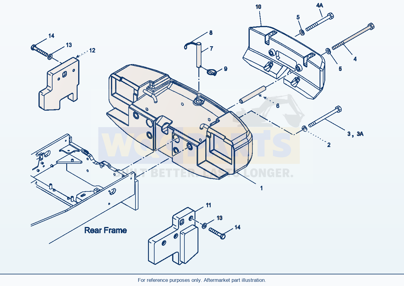 Komatsu WA470-5 Counterweight (Gj2K2715) parts diagram