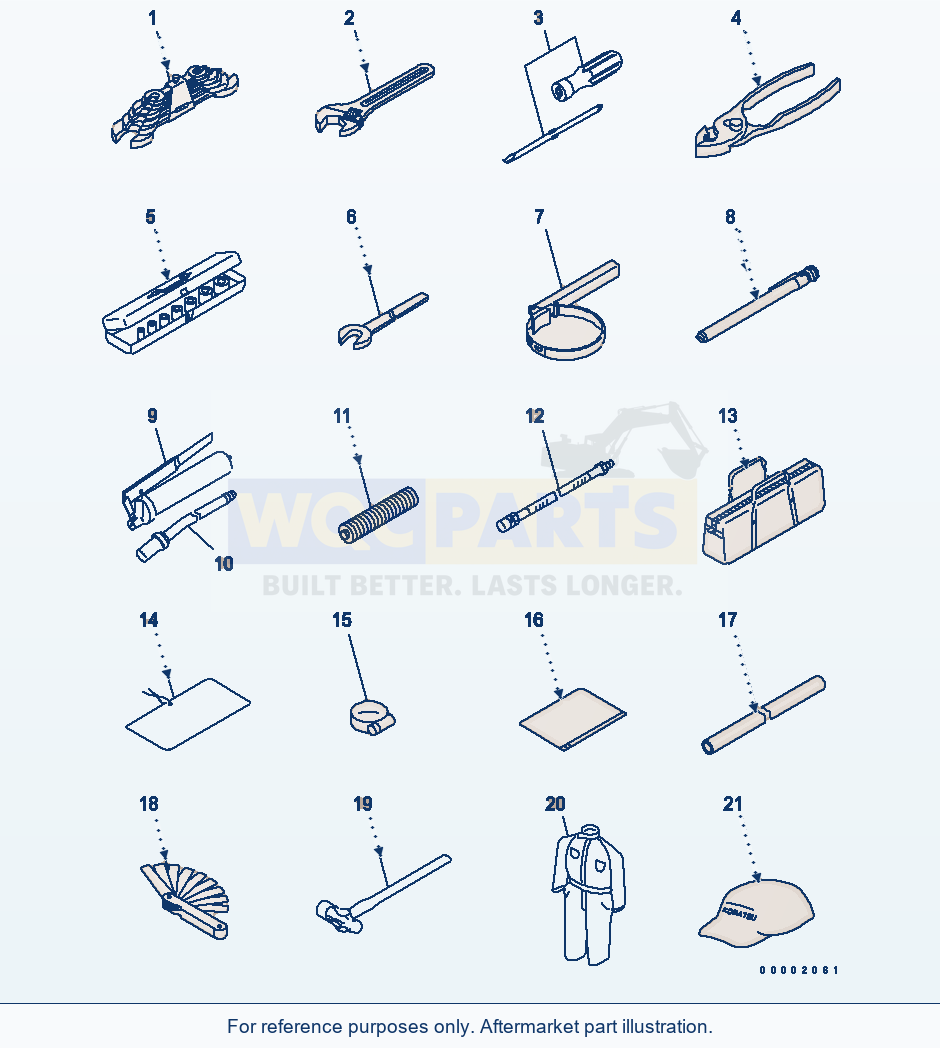 Komatsu WA470-5 Tool (With Overall And Cap) parts diagram