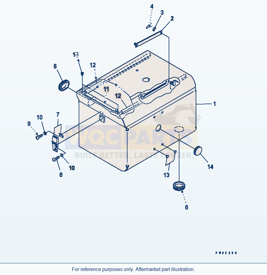 Komatsu WA470-5 Battery Box (L.H.) (For Eu) parts diagram