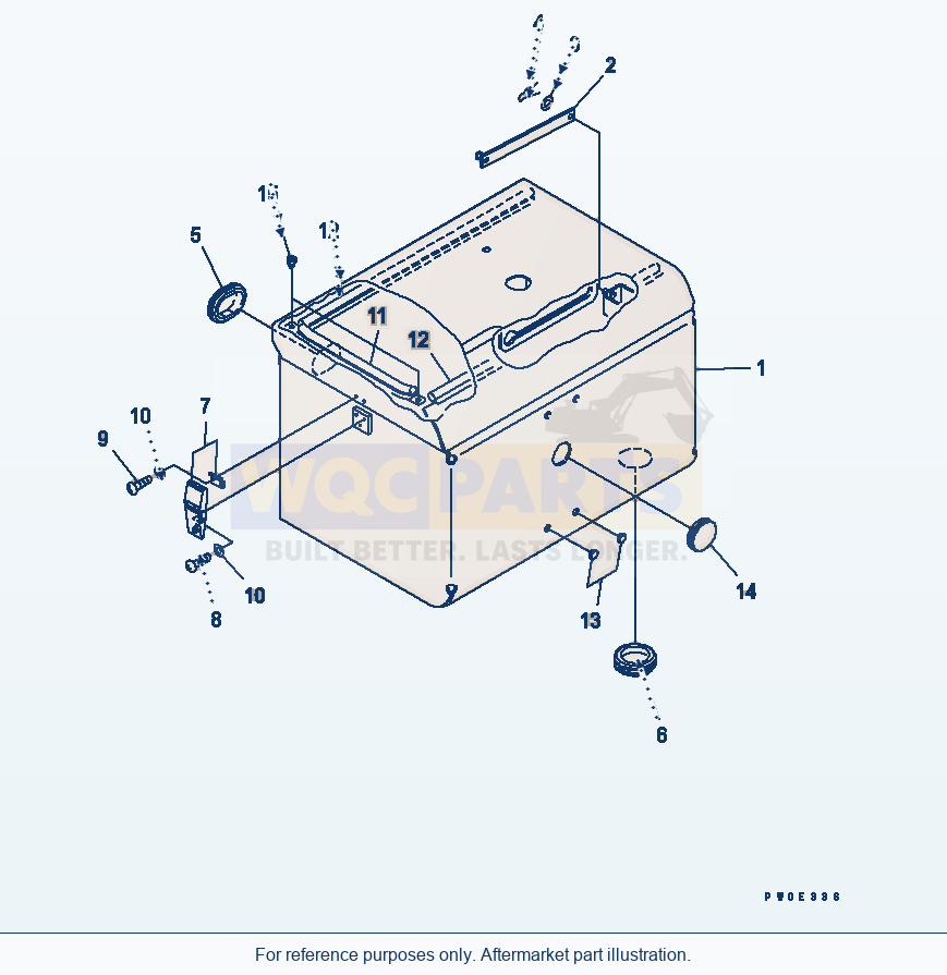 Komatsu WA470-5 Battery Box (L.H.) (For Road Regulation) parts diagram