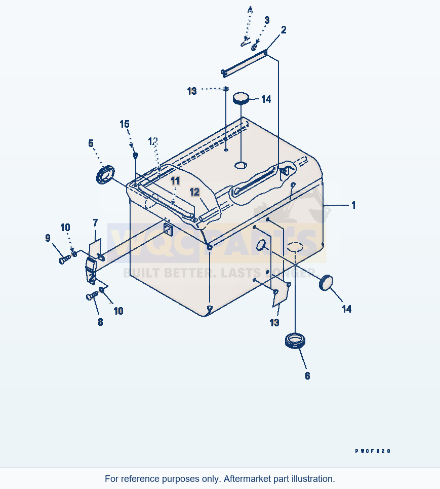 Komatsu WA470-5 Battery Box (L.H.) (Tunnel Spec.) parts diagram