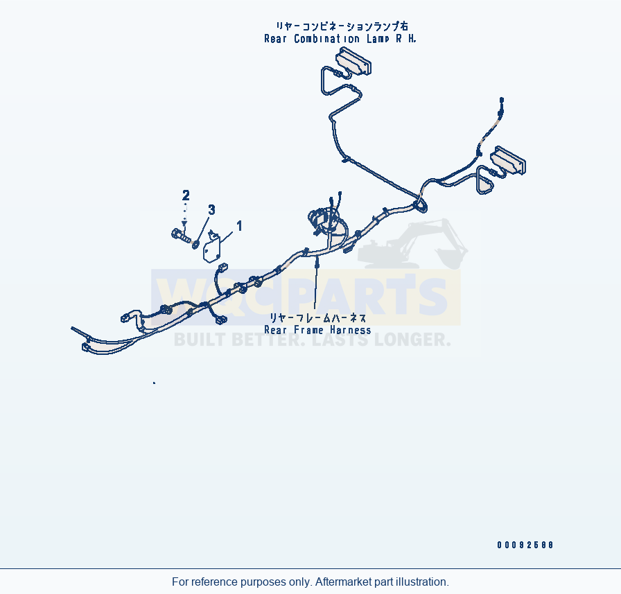 Komatsu WA470-5 Rear Harness (Bracket) (Except Japan) parts diagram