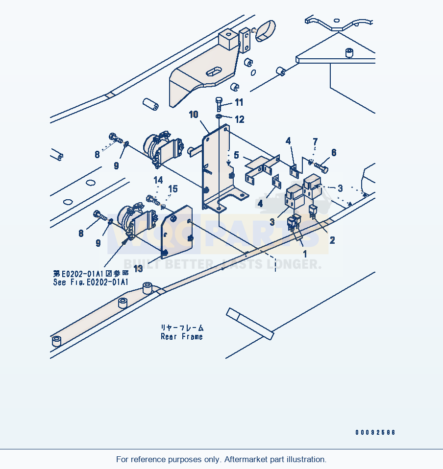 Komatsu WA470-5 Rear Harness (Slow Blow Fuse) (Except Japan) parts diagram