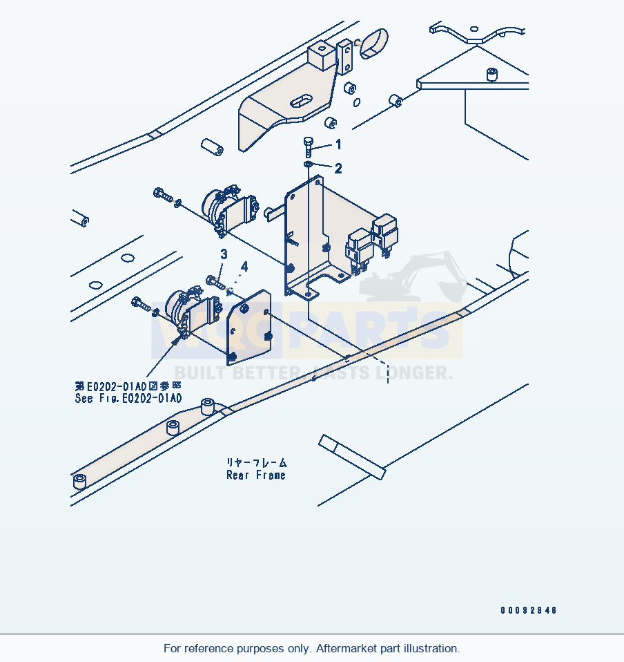 Komatsu WA470-5 Rear Harness (Slow Blow Fuse Mounting)(#80563-) parts diagram