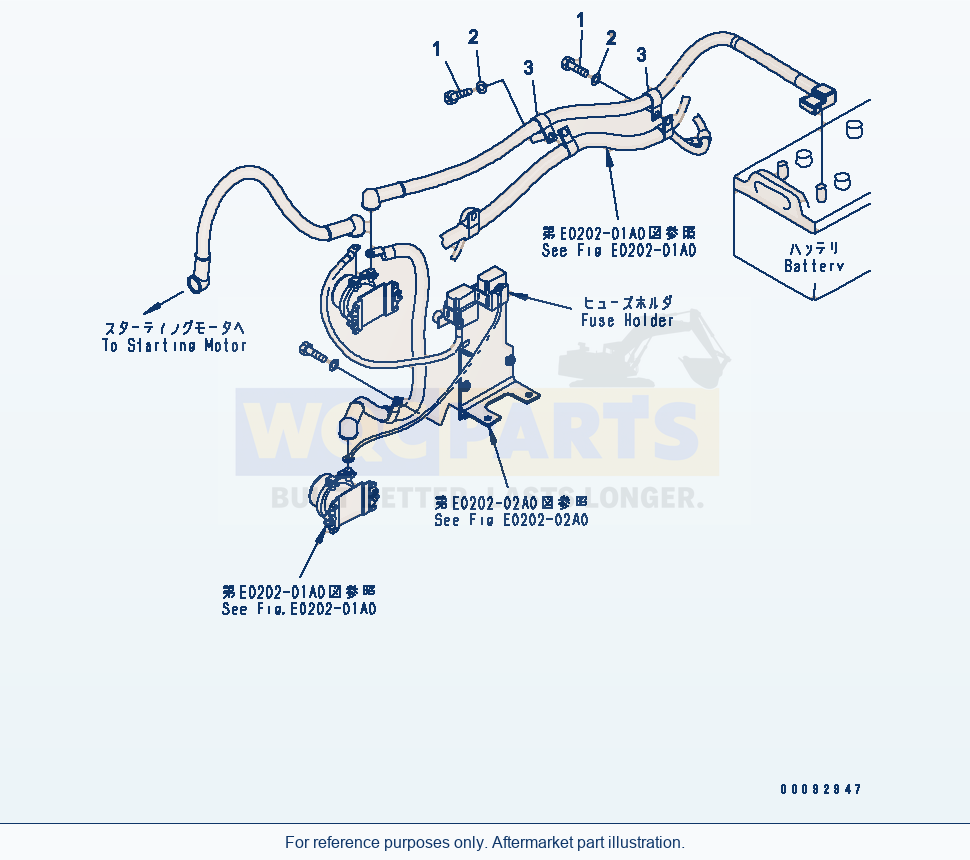 Komatsu WA470-5 Rear Harness (Wire Mounting)(#80563-) parts diagram