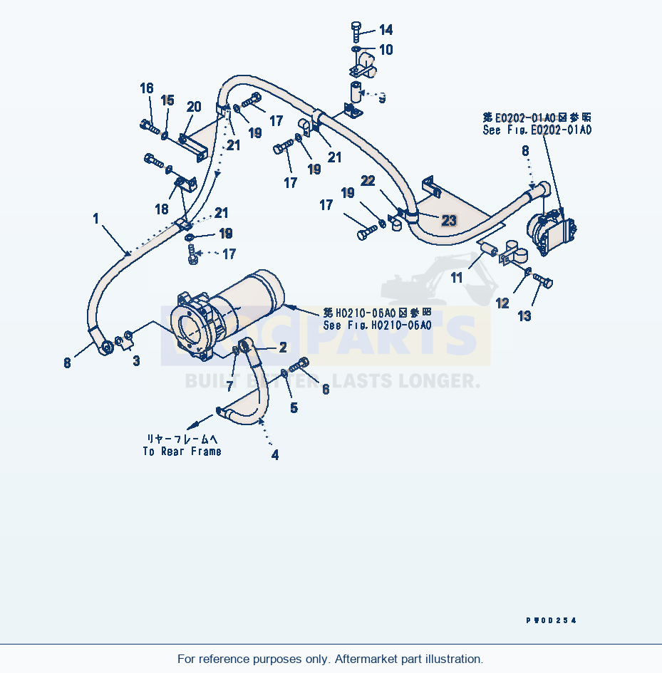 Komatsu WA470-5 Wiring Harness (Cable) parts diagram