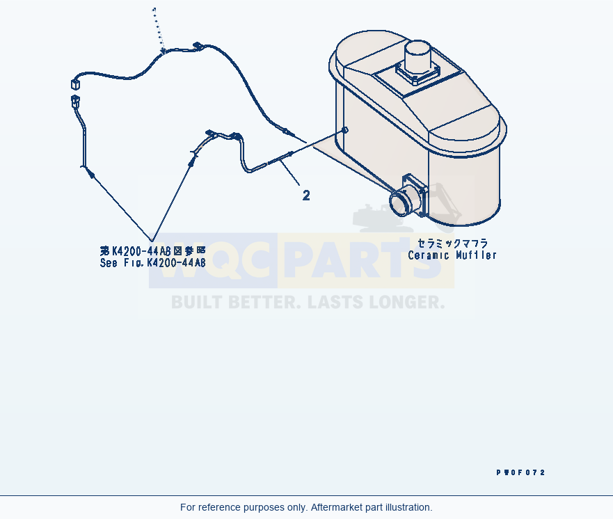 Komatsu WA470-5 Engine Realted Parts (Ceramic Mufller Sensor) parts diagram