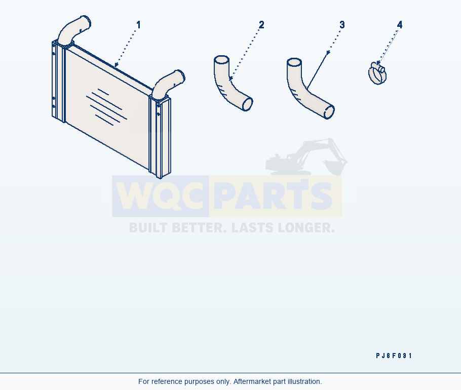 Komatsu WA470-5 After Cooler parts diagram