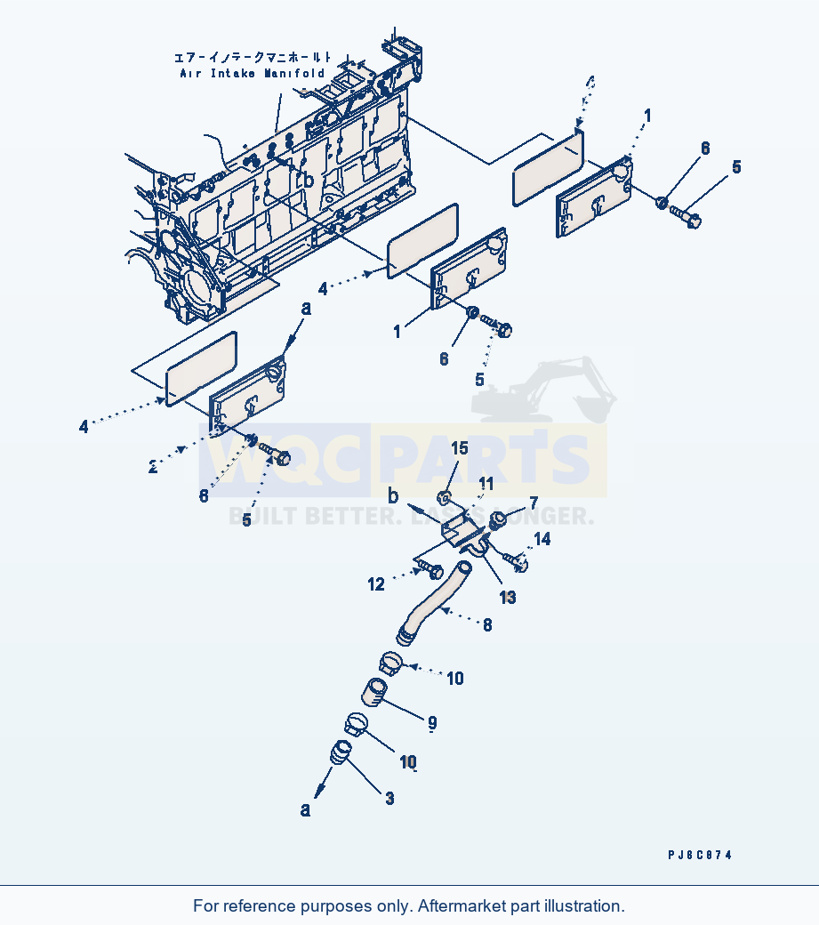 Komatsu WA470-5 Camfollower Cover (With Oil Filler) parts diagram