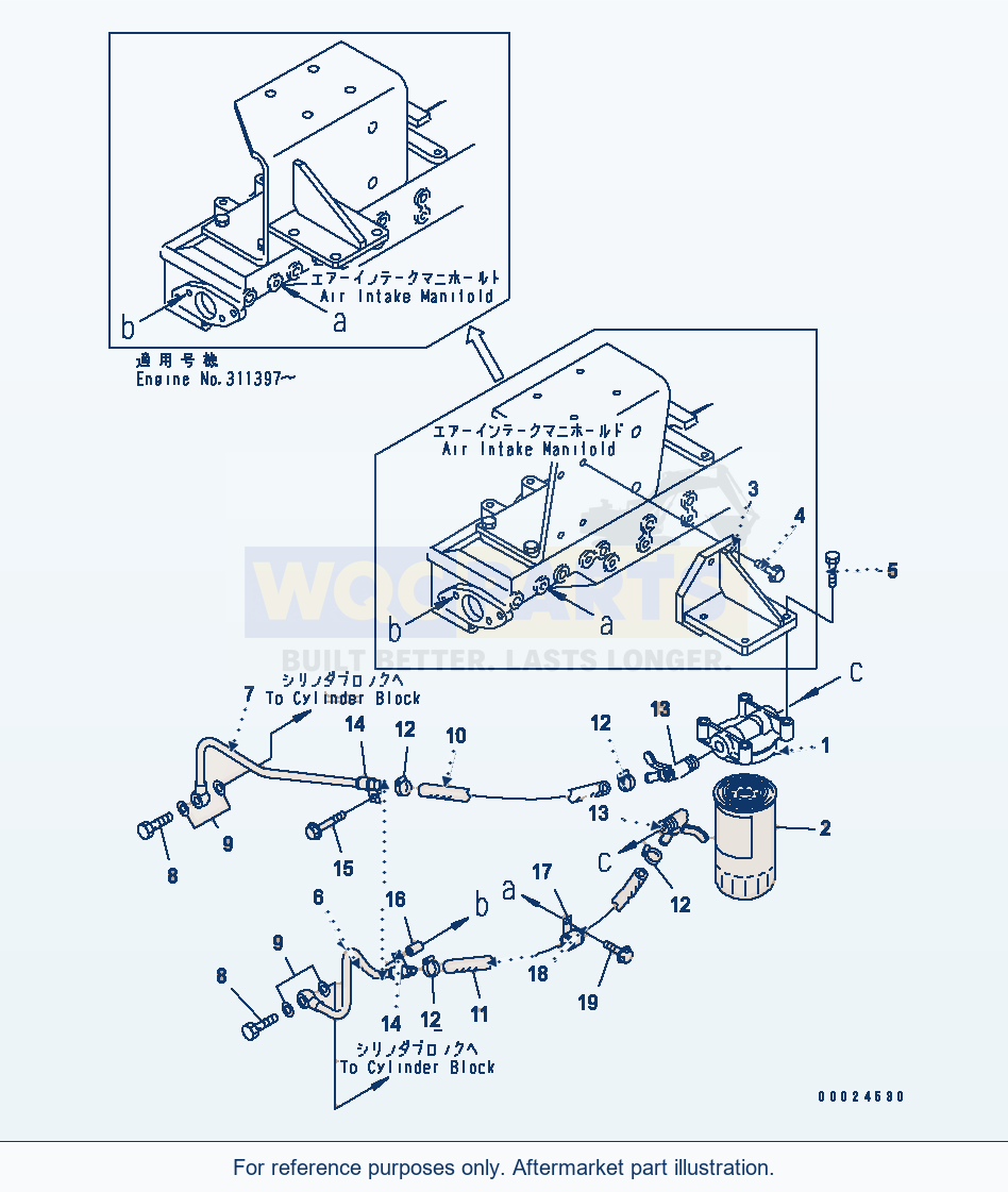 Komatsu WA470-5 Corrosion Resistor parts diagram