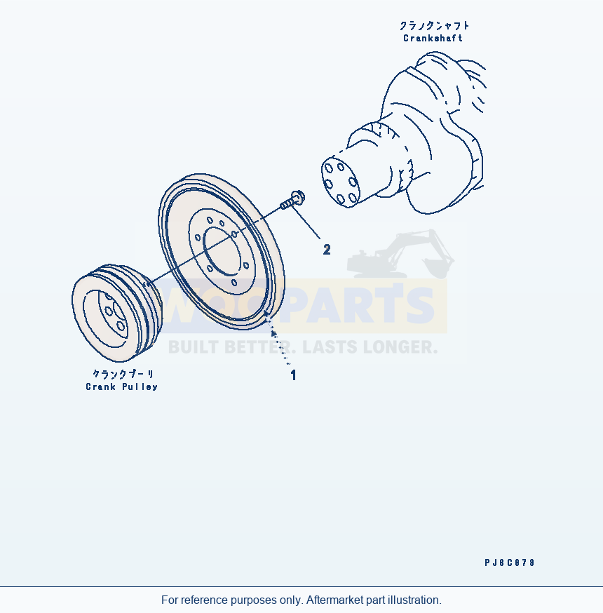 Komatsu WA470-5 Damper parts diagram