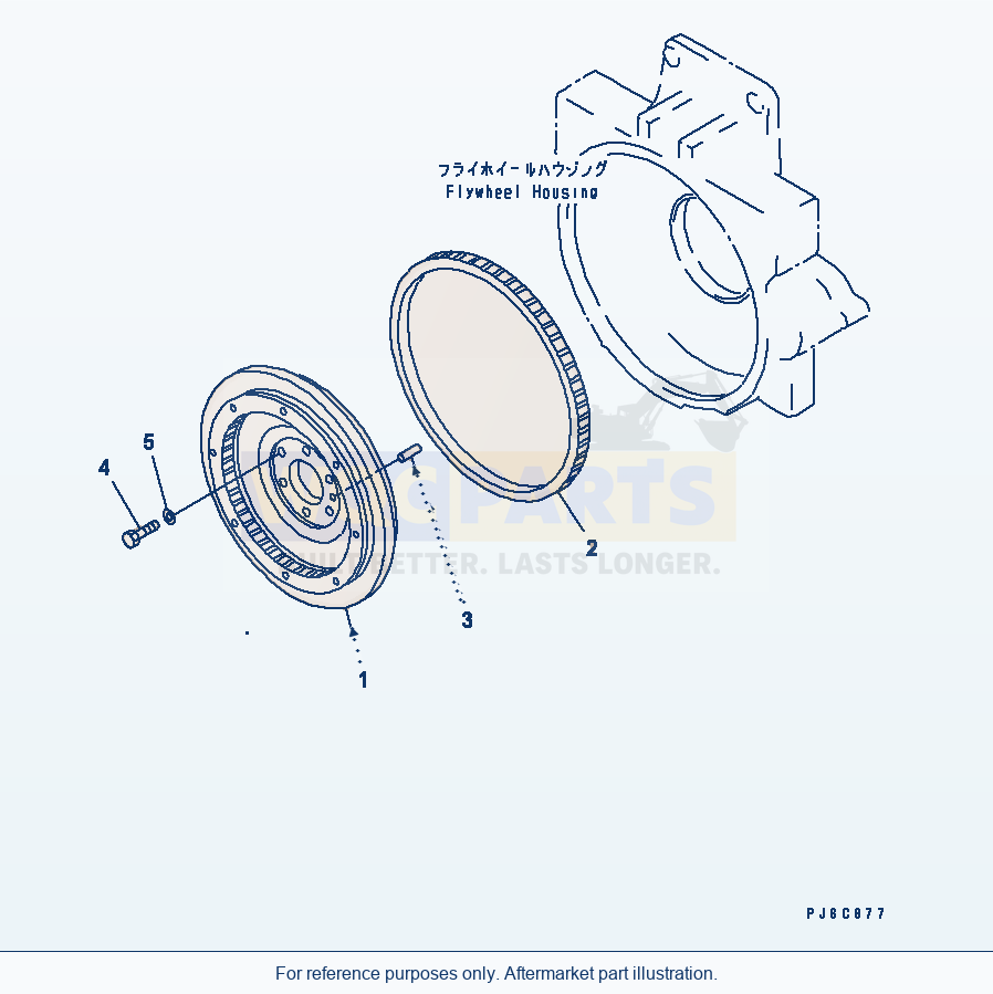 Komatsu WA470-5 Flywheel(#310001-) parts diagram