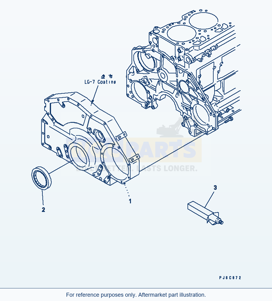 Komatsu WA470-5 Front Cover(#310001-) parts diagram
