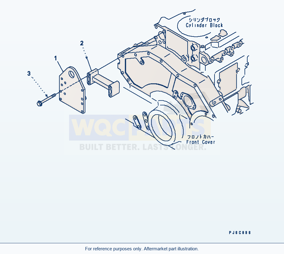 Komatsu WA470-5 Hanger Engine (Front Side)(#310001-) parts diagram