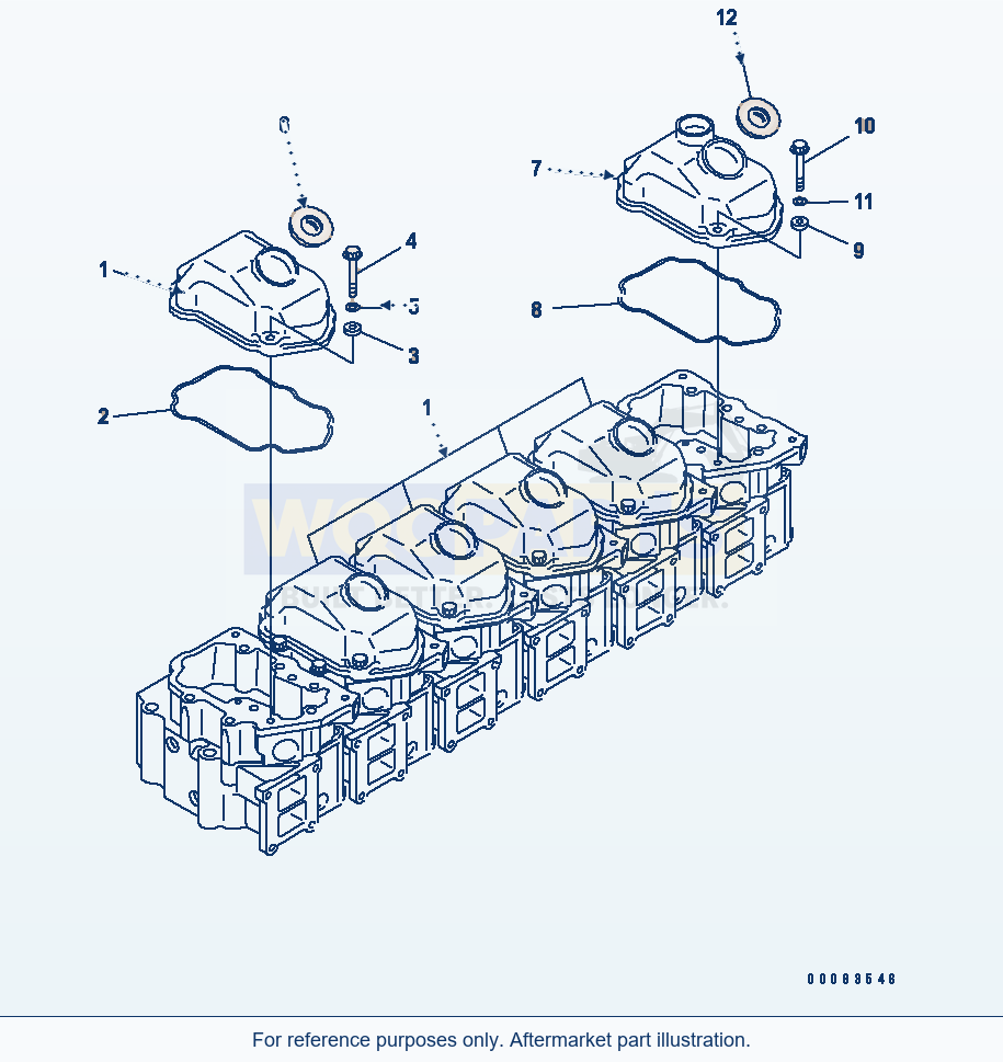 Komatsu WA470-5 Head Cover(#322166-) parts diagram