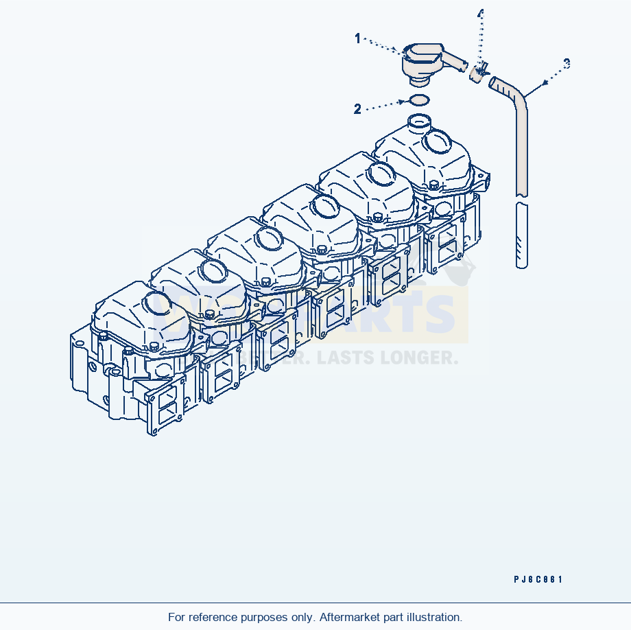 Komatsu WA470-5 Head Cover Accessory (Breather) parts diagram