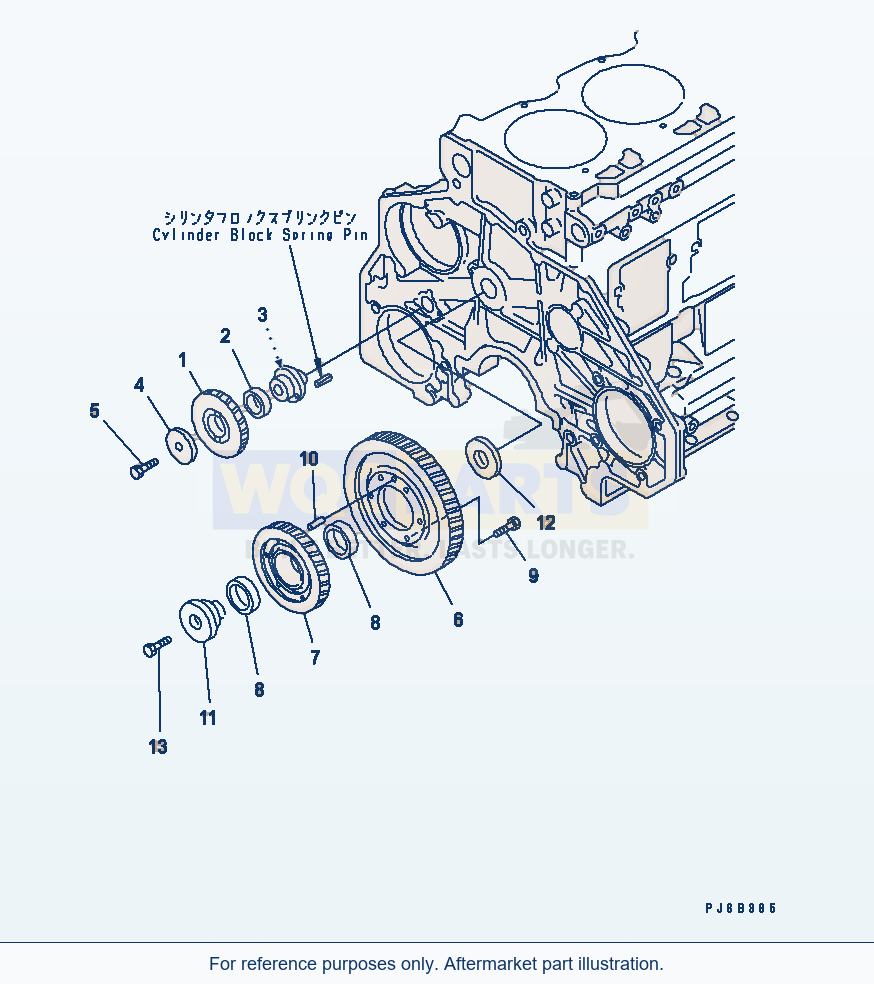 Komatsu WA470-5 Idler Gear(#310001-) parts diagram