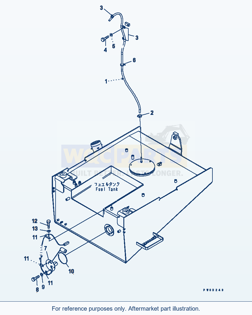 Komatsu WA470-5 Fuel Tank (Breather) parts diagram