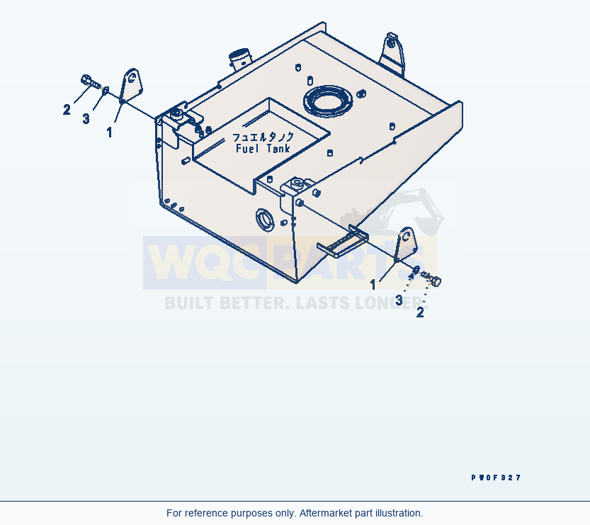 Komatsu WA470-5 Fuel Tank (Plate) (Tunnel Spec.) parts diagram