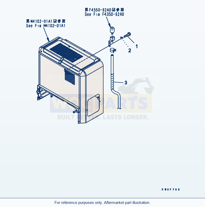 Komatsu WA470-5 Bulkhead (Plate) (For Tunnel Spec.) parts diagram