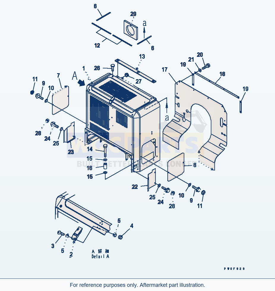 Komatsu WA470-5 Bulkhead Serial 70001-UP (OVERSEAS VERSION) parts diagram