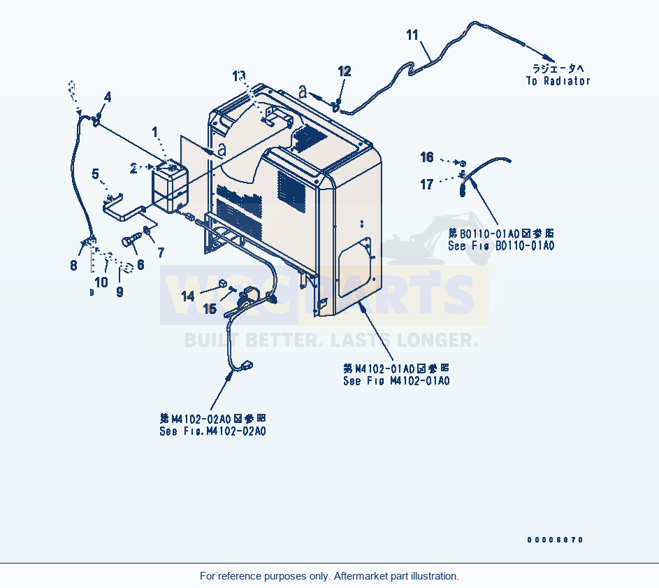 Komatsu WA470-5 Bulkhead (Subtank) (Tunnel Spec.) parts diagram