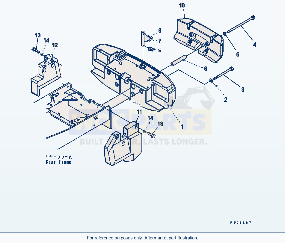 Komatsu WA470-5 Counter Weight (For Log Fork) parts diagram